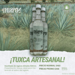 Destilado de Agave Artesanal Tuxca 500ml (Suave)